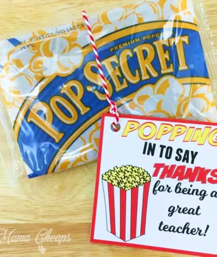 Popcorn Themed Teacher Gift