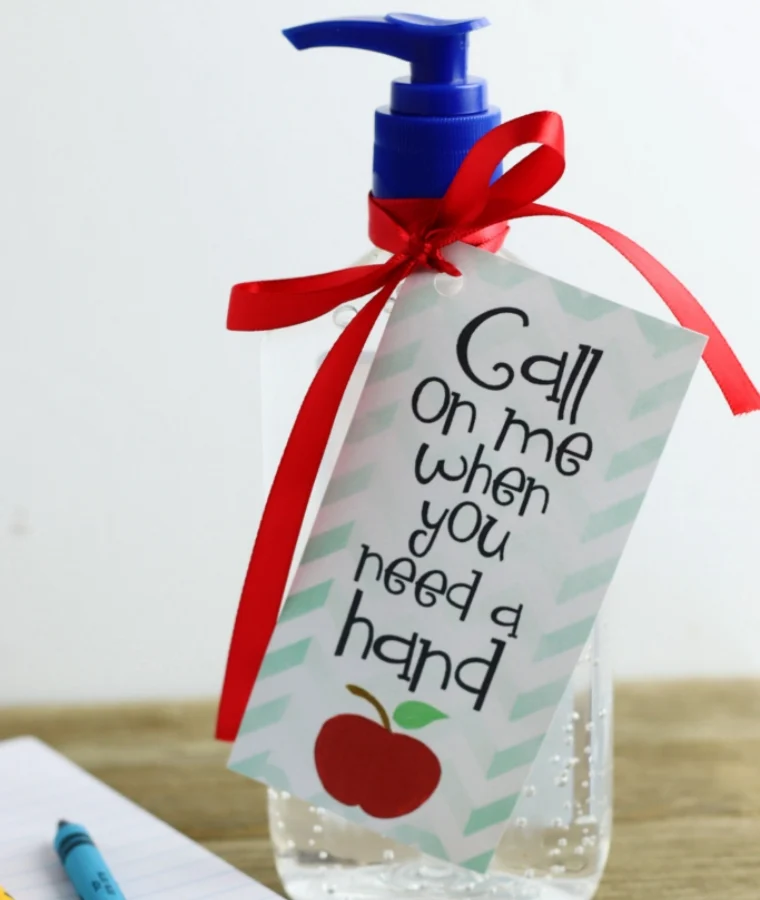 Teacher Gift Hand Sanitizer Printable