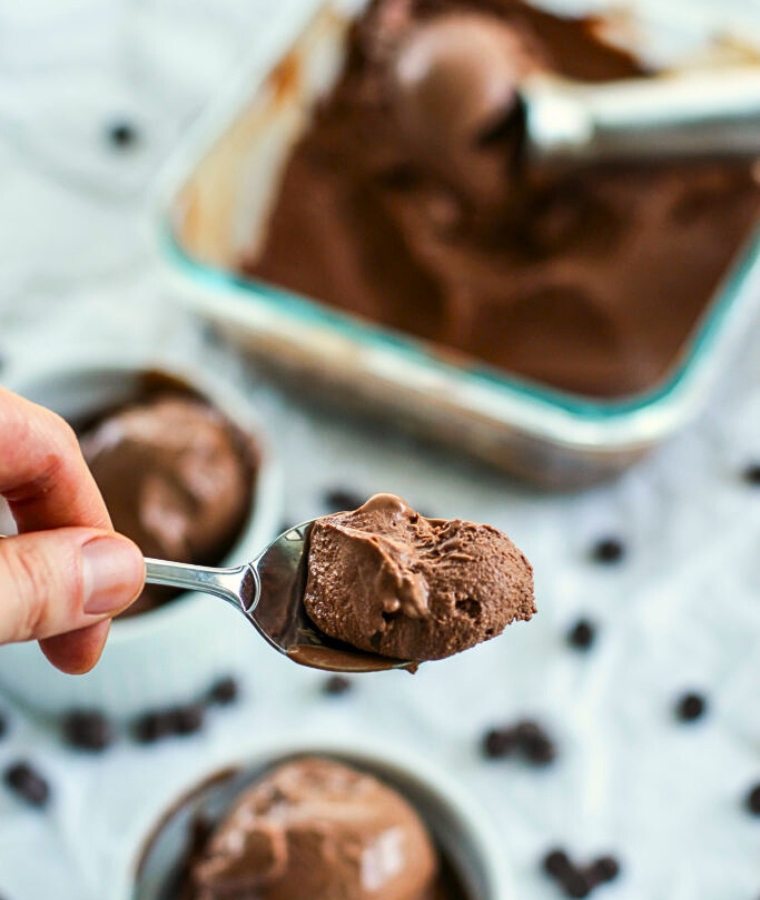 Fudgy Chocolate Ice Cream {keto}