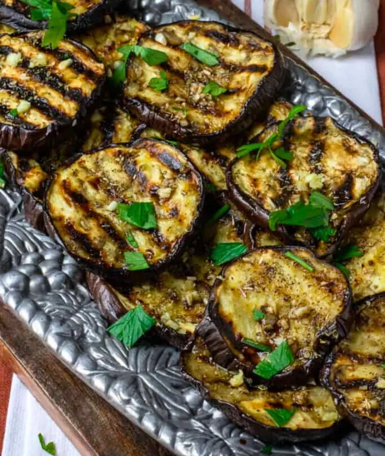 Grilled Eggplant with Balsamic and Garlic