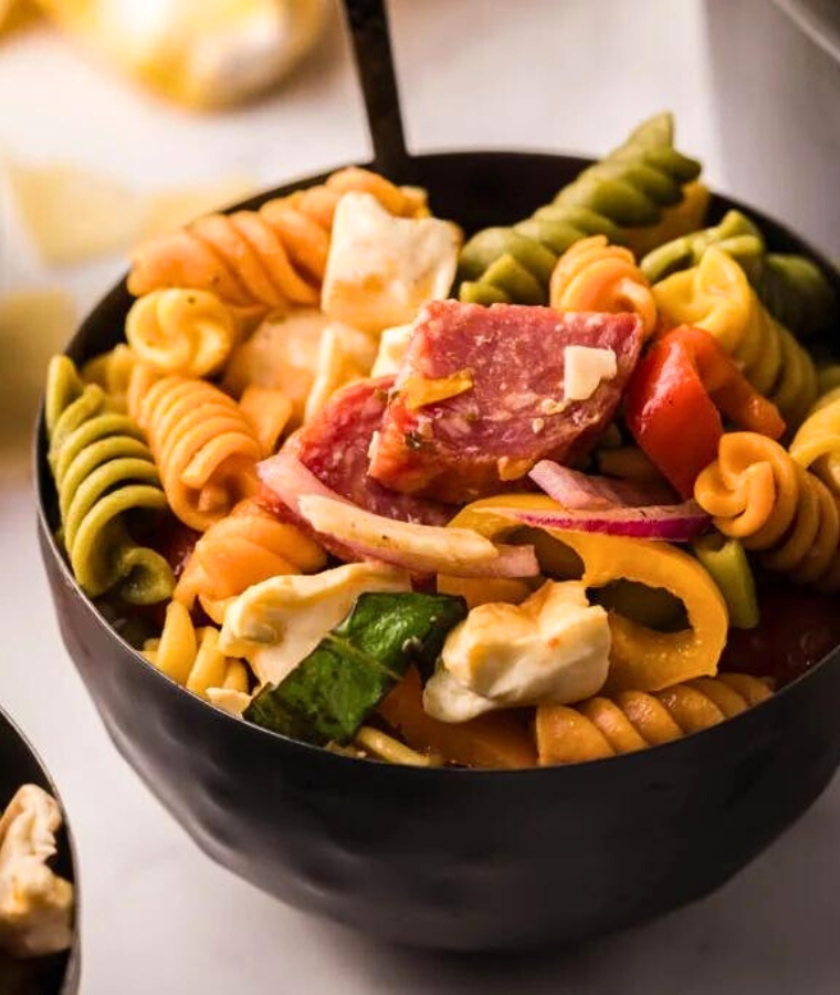 Smoked Italian Pasta Salad with Pepperoncini Dressing