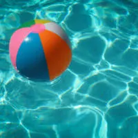 beach ball in hotel pool