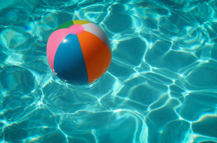 beach ball in a hotel pool