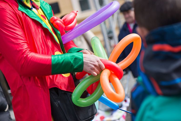 balloon twister at a kids party