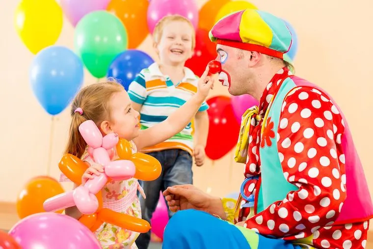 clown at kids party