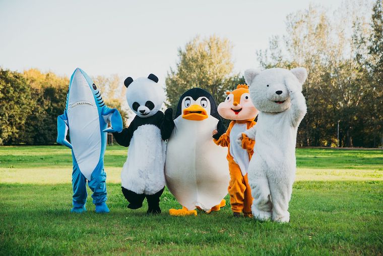 costumed characters for a kids party