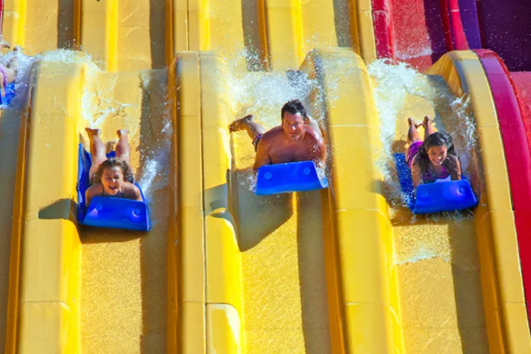family-friendly water slide is one of the many awesome activities at Raging Waters, photo used with permission.