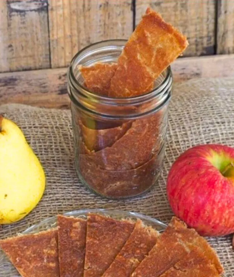 3-Ingredient Apple Pear Fruit Leather Recipe