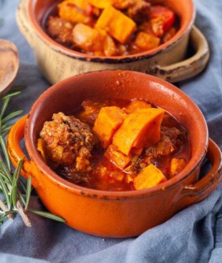 Sweet Potatoes and Spicy Chorizo Stew