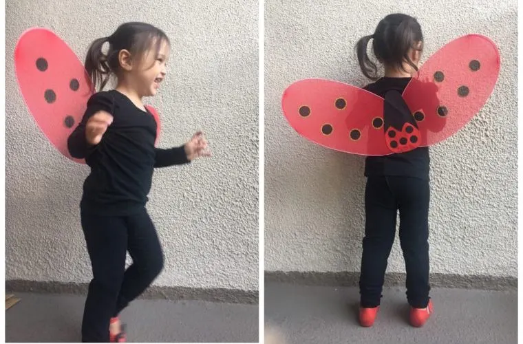 young girl in ladybug costume DIY featured image