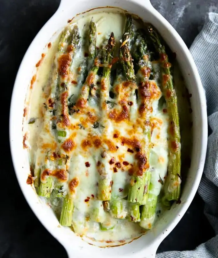 Cheesy Baked Asparagus Gratin Recipe