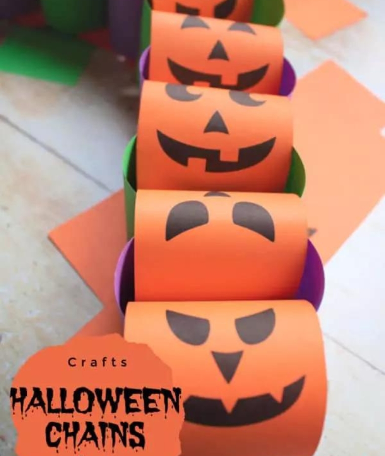 Printable Paper Chains for Halloween to Make with Toddlers