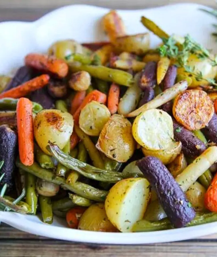 Roasted Carrots, Potatoes and Green Beans