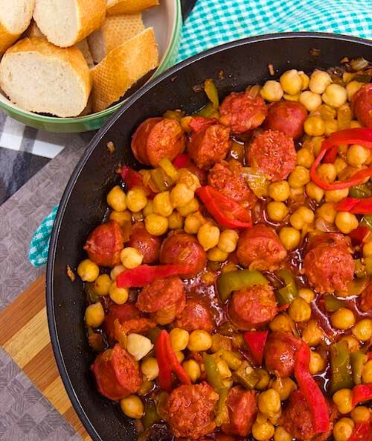 Spanish chorizo and chickpea stew