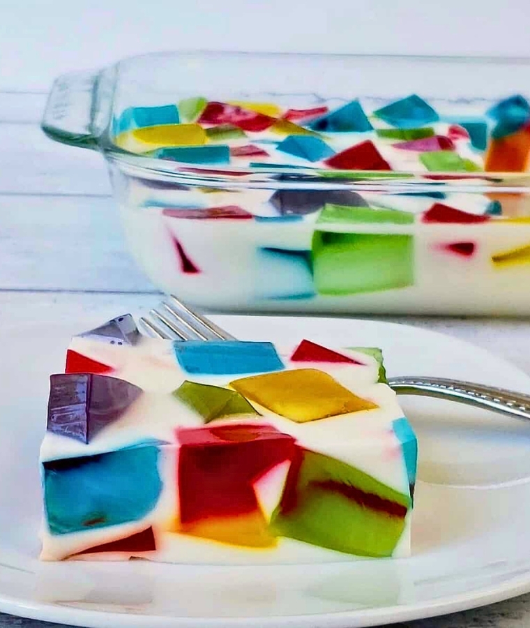 Stained Glass Jello Salad (with Shortcuts)