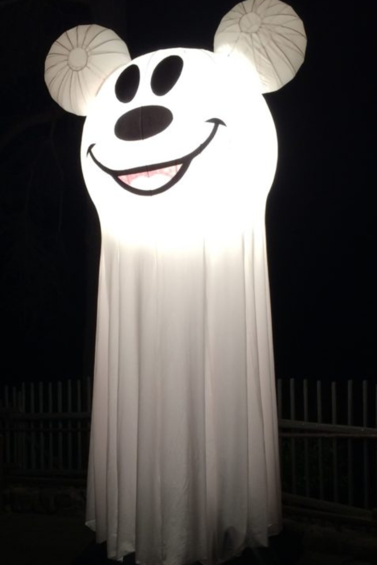 Mickey Mouse ghost at Disneyland Halloween party