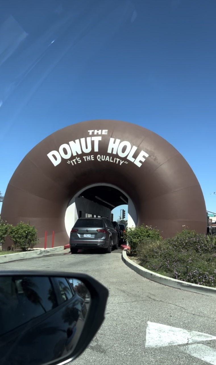a view of the Donut Hole donut shop