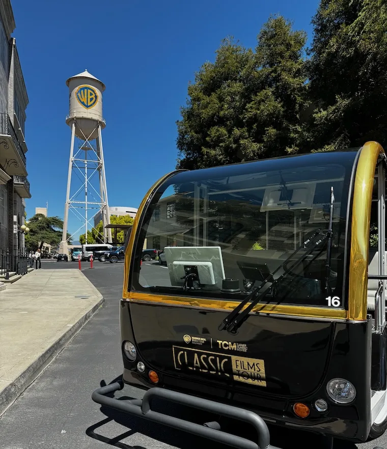 The brand new Warner Bros. TCM Classic Films Tour gets special fancy trams, even!