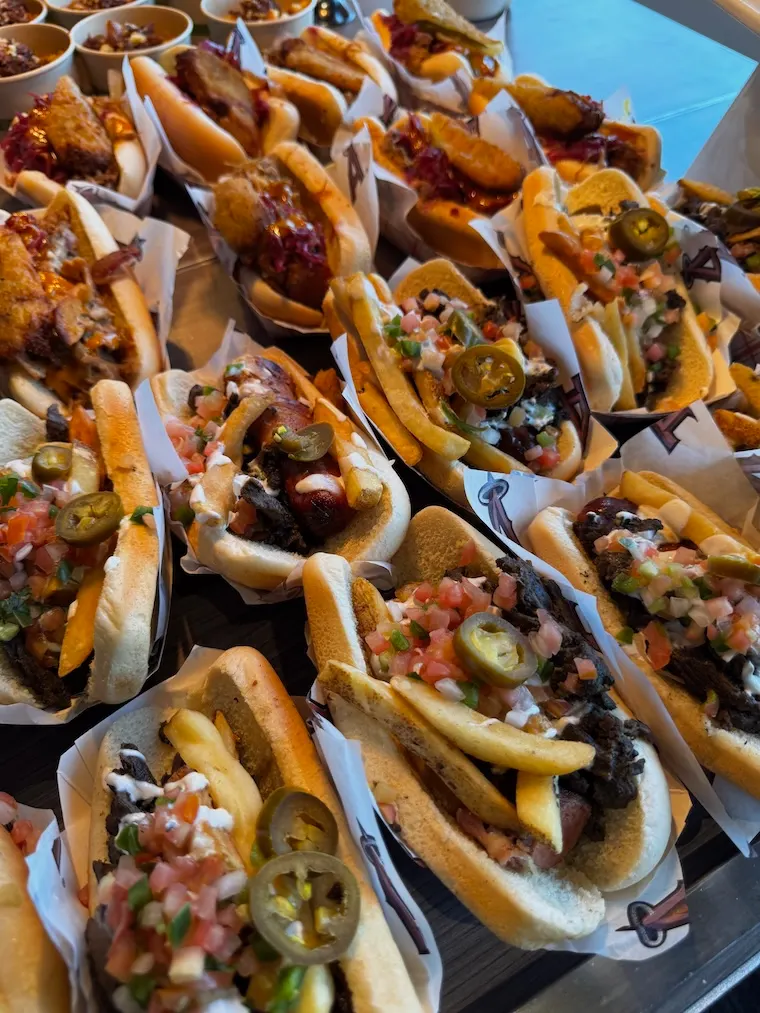 hot dogs at Angel Stadium