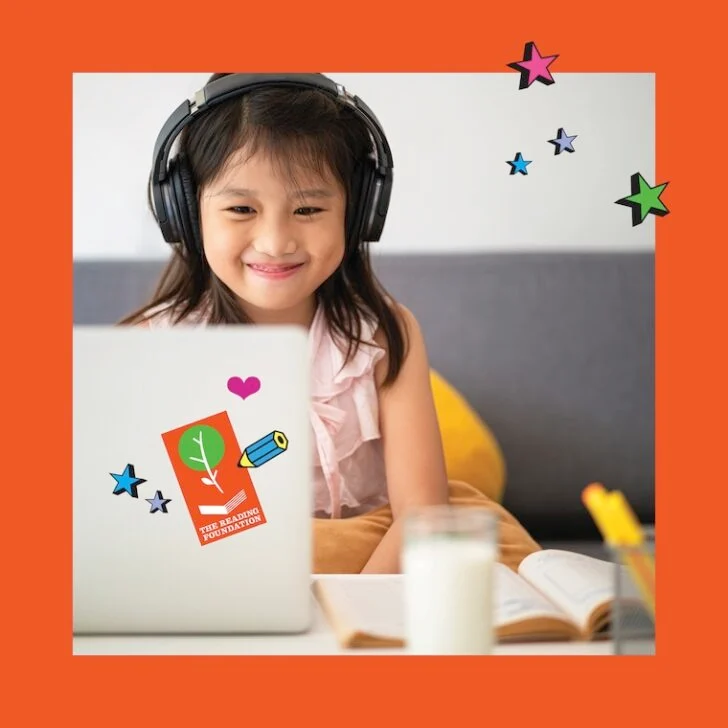 Reading Foundation girl on computer
