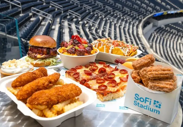 SoFi Stadium food 2025