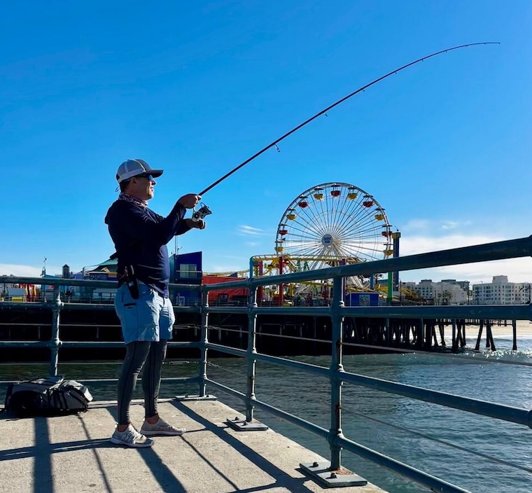 Fishing on the Santa Monica Pier